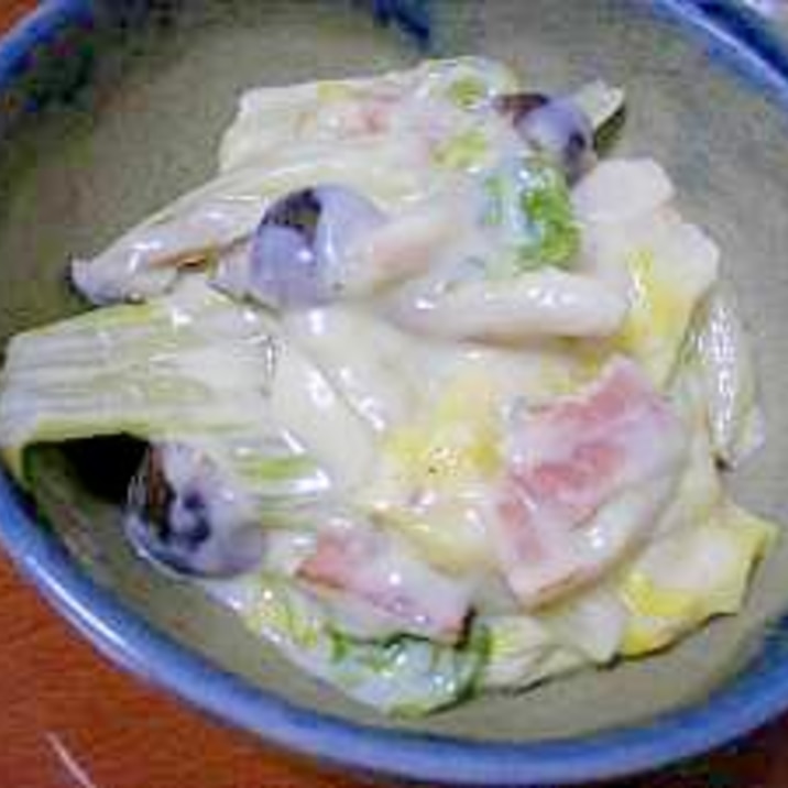 白菜 ベーコン クリーム 煮 クリーム 煮 ベーコン 白菜